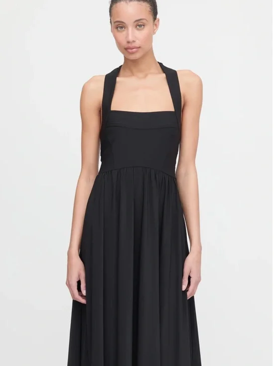 Hill house The Fleur Midi Dress black XL - Picture 2 of 13